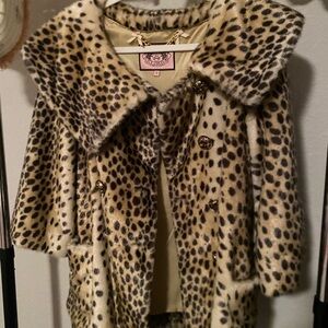 Juicy Couture Animal Print Faux Fur Coat